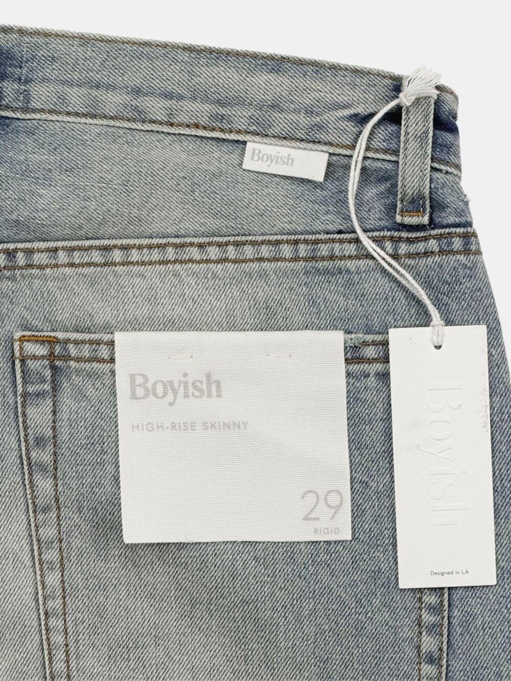 Boyish The Billy High Rise Skinny Jean 27 Barefoot in the Park Vintage Wash - Picture 13 of 14